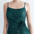 In Stock:Ship in 48 Hours Dark Green Sequins Pleats Split Party Dress