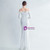 In Stock:Ship in 48 Hours White Long Sleeve Sequins Feather Party Dress