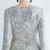 In Stock:Ship in 48 Hours Apricot Silver V-neck Long Sleeve Mini/Short Party Dress