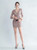 In Stock:Ship in 48 Hours Gold V-neck Long Sleeve Mini/Short Party Dress