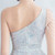 In Stock:Ship in 48 Hours White One Shoulder Sequins Feather Party Dress