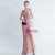 In Stock:Ship in 48 Hours Pink One Shoulder Sequins Feather Party Dress