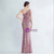 In Stock:Ship in 48 Hours Pink One Shoulder Sequins Feather Party Dress