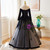 Black Tulle Sequins Long Sleeve Off the Shoulder Prom Dress
