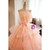 Pink Princess Tulle Spaghetti Straps Feather Prom Dress