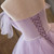 Purple Tulle Strapless Pleats Pearls Quinceanera Dress