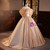 Champagne Satin Strapless Quinceanera Dress