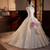 Ivory White Satin Strapless Flower Wedding Dress