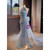 Blue Mermaid Sequins Beading Prom Dress