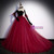 Burgundy Tulle Sequins Velvet Strapless Prom Dress