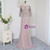 Elegant Plus Size Brown 2017 Mother Of The Bride Dresses A-line 3/4 Sleeves