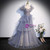 Sequins Tulle Puff Sleeve Beading Prom Dress