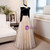 Black Velvet Tulle Off the Shoulder Pearls Prom Dress