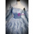 Blue Tulle Long Sleeve Off the Shoulder Prom Dress