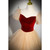 Champagne Tulle Burgundy Velvet Prom Dress