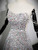 Silver Sequins Strapless Beading Prom Dress