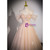 Champagne Tulle Off the Shoulder Flower Prom Dress