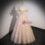 Champagne Tulle Off the Shoulder Flower Prom Dress