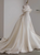 Ivory Satin Strapless Beading Wedding Dress