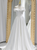 Simple White Satin Pleats Wedding Dress