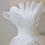 White Organza Strapless Pleats Wedding Dress