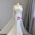 White Mermaid Lace Tulle Long Sleeve Wedding Dress