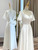 White Satin Short Sleeve Short Wedding Dress