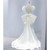 White Mermaid Satin Puff Sleeve Wedding Dress With Bow