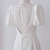 White Satin Square Puff Sleeve Wedding Dress
