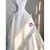 The light and airy organza skirt of a strapless wedding dress, designed for effortless movement