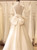 White Satin Straps Hi Lo Wedding Dress