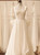 White Satin Straps Hi Lo Wedding Dress