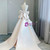 Ivory Satin V-neck Backless Bow Wedding Dress