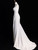 White Mermaid Satin Pleats Split Wedding Dress