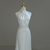 White Satin Halter Open Back Wedding Dress