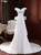 White Mermaid Off the Shoulder Bow Wedding Dress