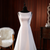 Simple White Satin Sleeve Wedding Dress