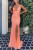 Champagne Mermaid Sequins Spaghetti Straps Prom Dress