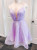 Lavender Sequins Spaghetti Straps Homecoming Dress