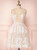 Champagne Tulle Lace Spaghetti Straps Homecoming Dress