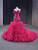 Fuchsia Mermaid Strapless Beading Prom Dress