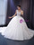 Luxury White Ball Gown Sequins Beading Wedding Dress