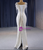 Champagne Mermaid Sequins Beading Crystal Wedding Dress