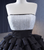 Black Ball Gown Tiers Sequins Prom Dress