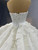 White Ball Gown Tiers Sequins Prom Dress