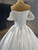 Simple White Satin Off the Shoulder Wedding Dress 