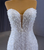 White Mermaid Sweetheart Sequins Pearls Wedding Dress