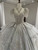 Ball Gown Tulle Sequins Long Train Wedding Dress