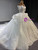 White Beading Tulle Off the Shoulder Wedding Dress