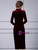 Burgundy Velvet Long Sleeve Beading Mother Of The Bride Dress